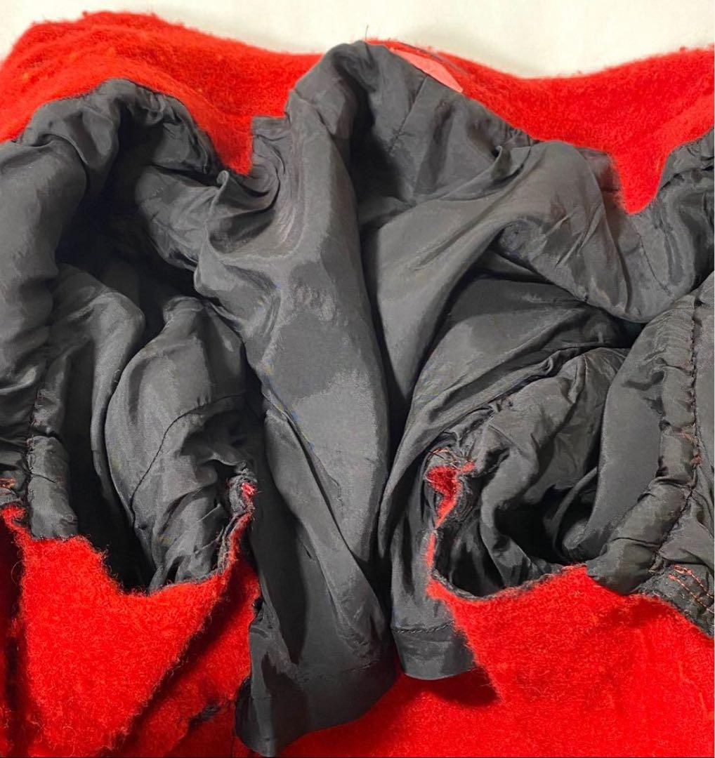 コムデギャルソンオムプリュス　22AWノマド期　変形縮絨セットアップ　レッドXS