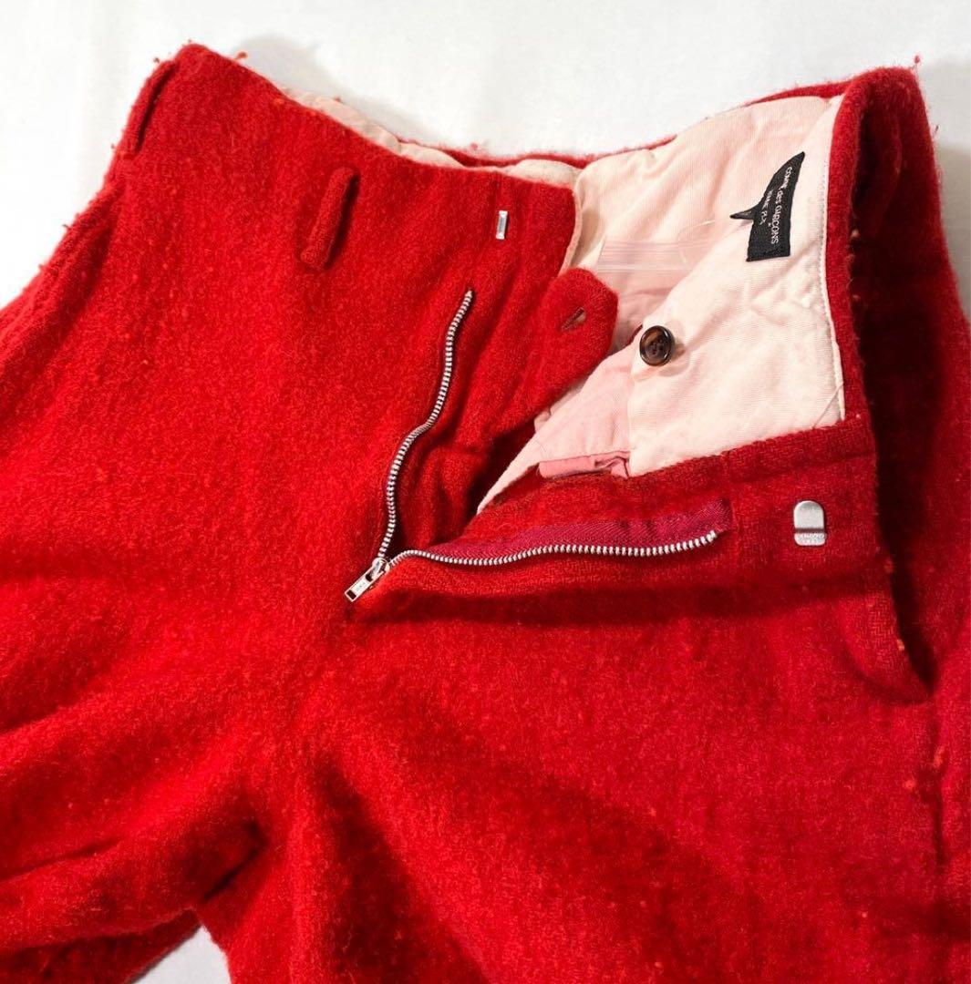 コムデギャルソンオムプリュス　22AWノマド期　変形縮絨セットアップ　レッドXS