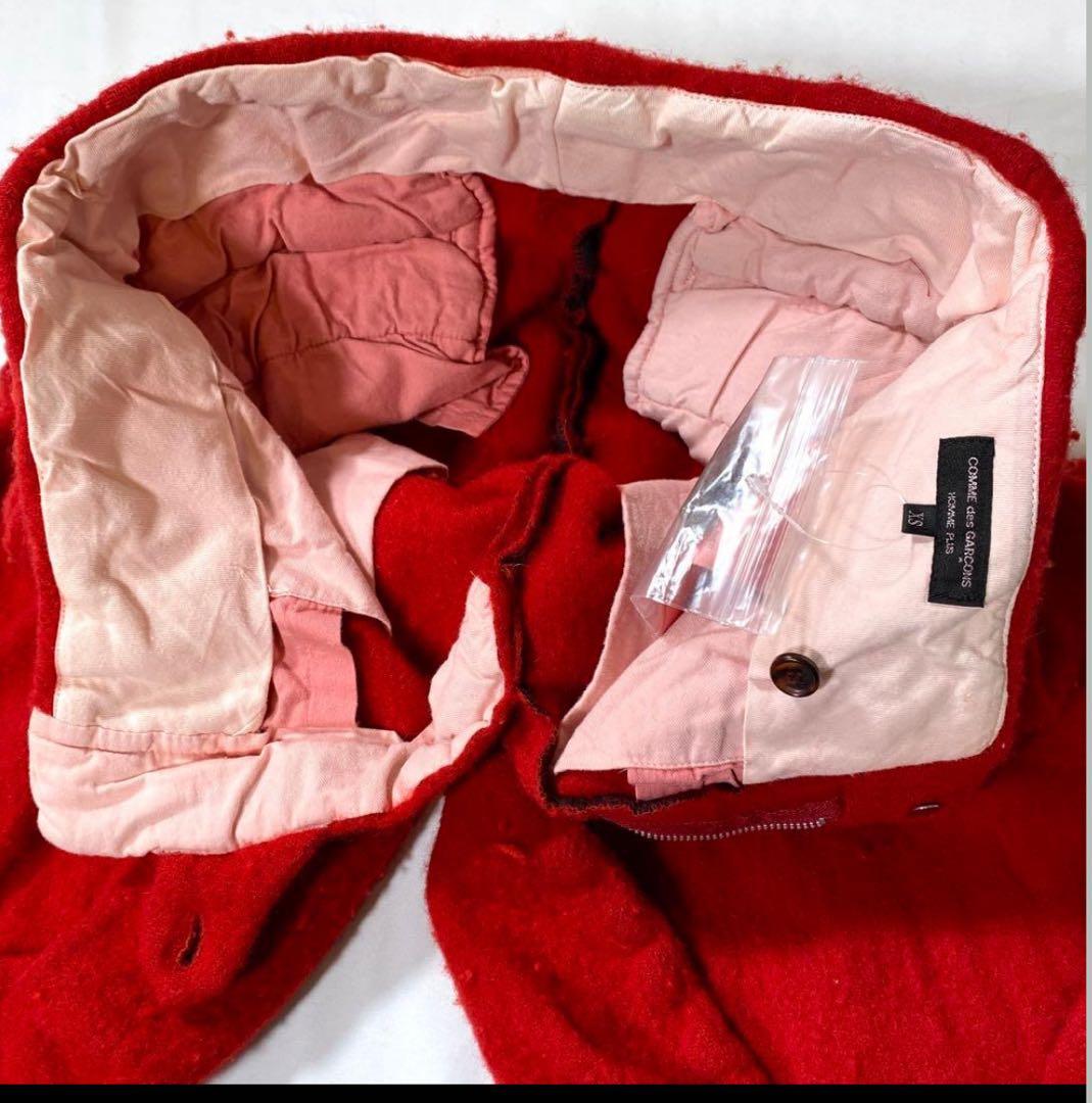 コムデギャルソンオムプリュス　22AWノマド期　変形縮絨セットアップ　レッドXS