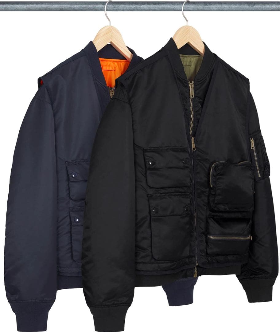 ジャケット・アウター Supreme 2-in-1 MA-1 + Vest \"NAVY\" M