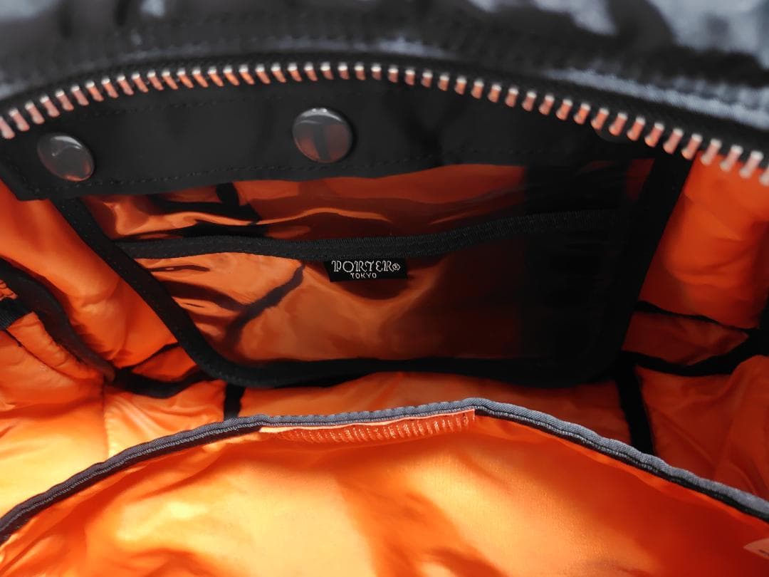 ポーター タンカー　ナイロン トートバッグ ブラック/オレンジ