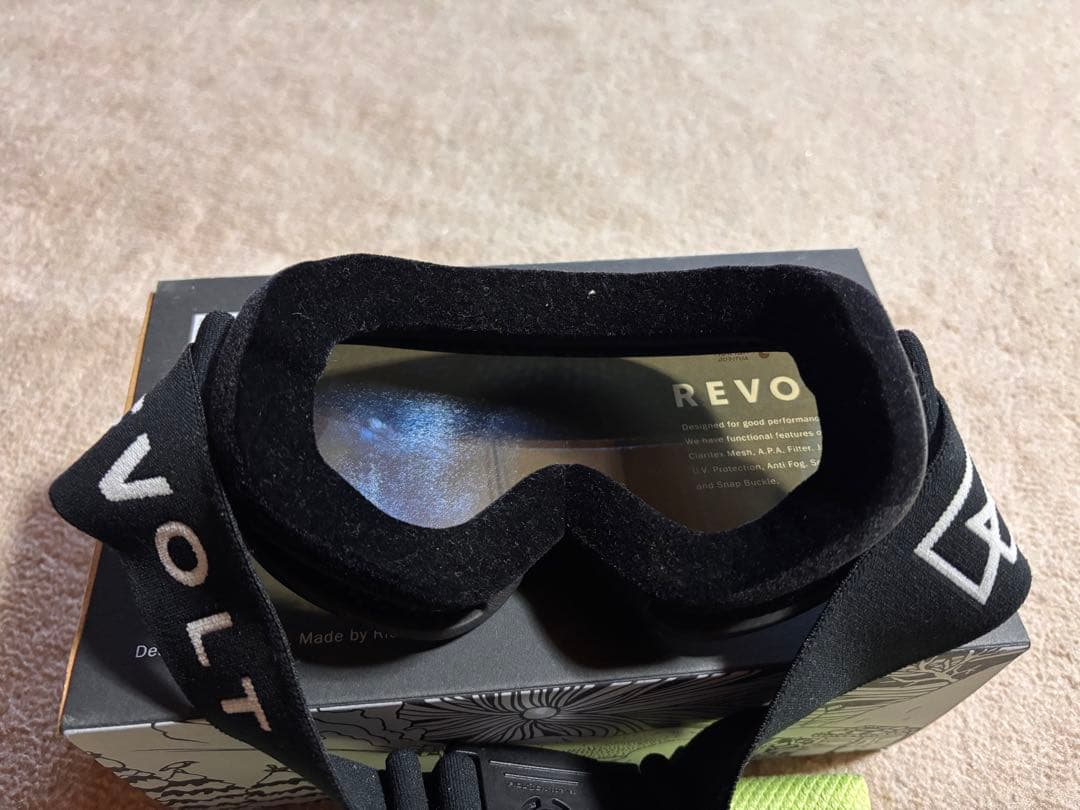 REVOLT ゴーグル マットブラックウッド　22-23