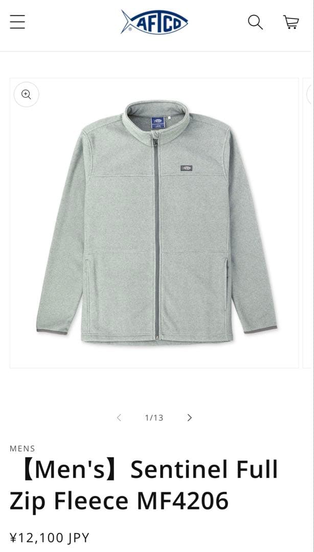 ウェア AFTCO Sentinel Full Zip Fleece