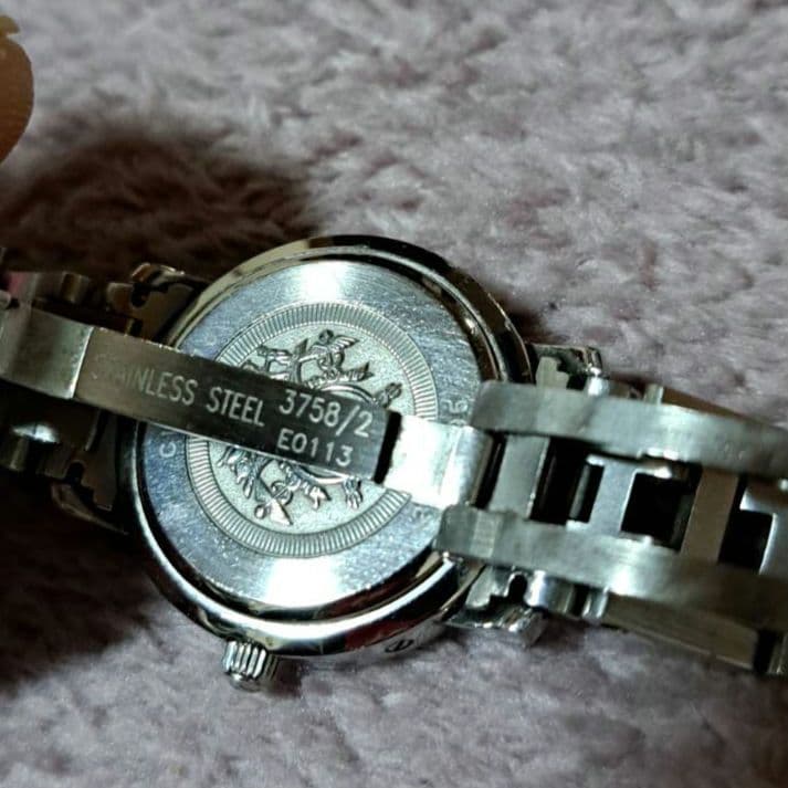 エルメス クリッパー アイボリー文字盤 シルバーブレスレット 稼働