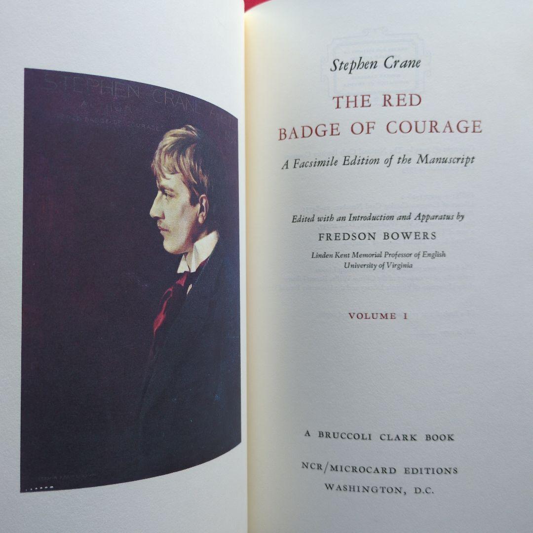 洋書 クレイン Red Badge of Courage 直筆原稿ファクシミリ