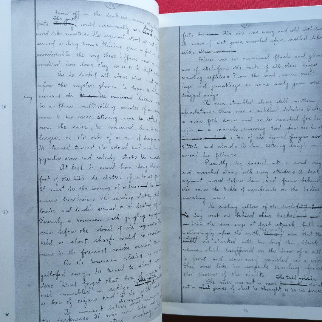 洋書 クレイン Red Badge of Courage 直筆原稿ファクシミリ