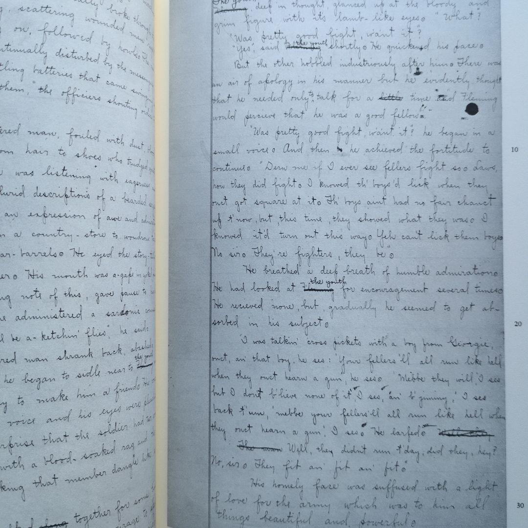 洋書 クレイン Red Badge of Courage 直筆原稿ファクシミリ