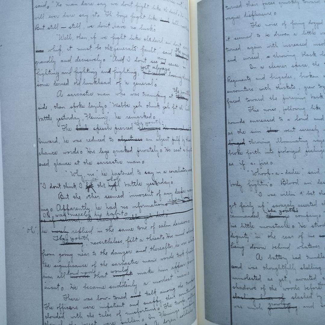 洋書 クレイン Red Badge of Courage 直筆原稿ファクシミリ