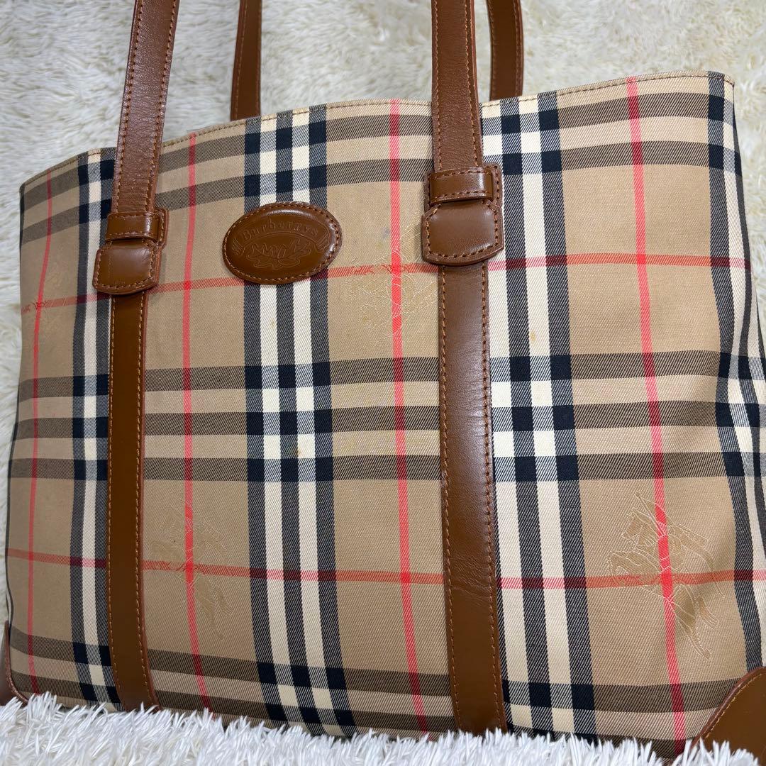 【極希少】Burberrys　旧ロゴ　月桂樹　トートバッグ　A4 ノバチェック