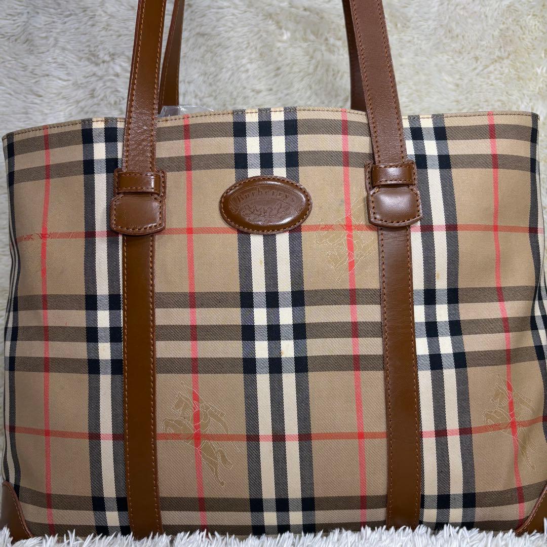 【極希少】Burberrys　旧ロゴ　月桂樹　トートバッグ　A4 ノバチェック