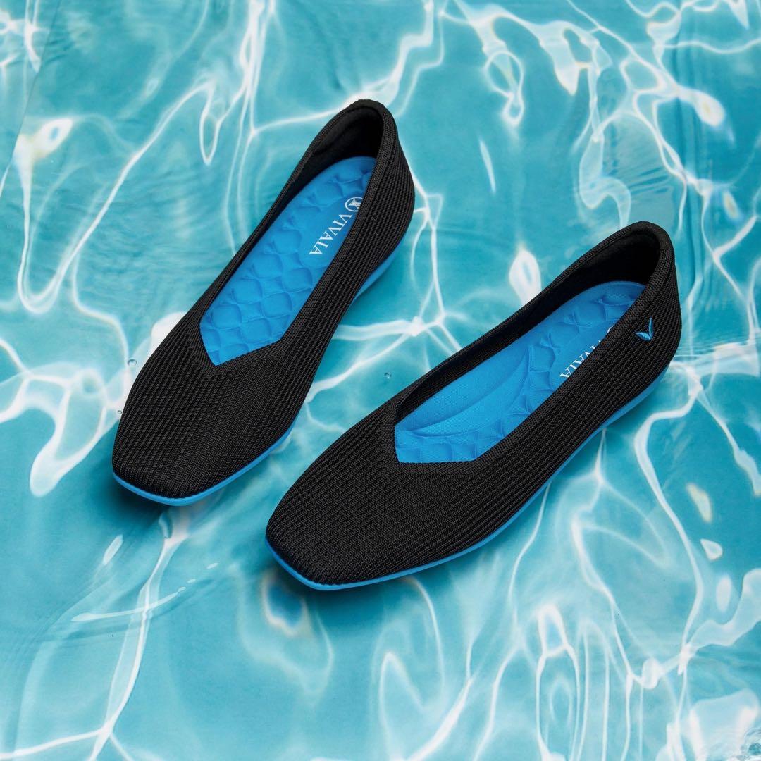 VIVAIA ビバイア スクエアトゥ 超軽量 厚底 フラットシューズ