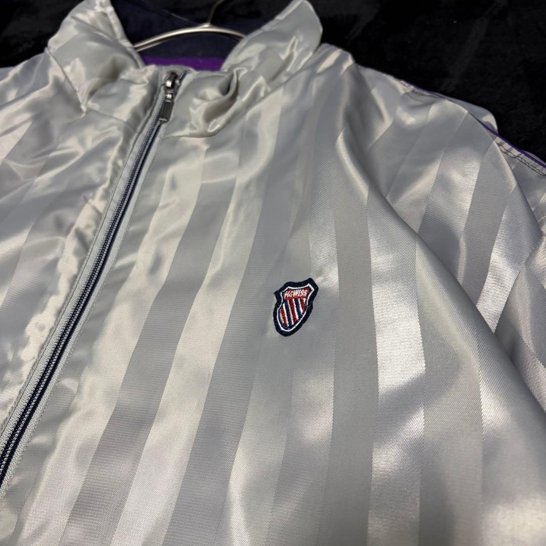 状態◎美品【K-SWISS】ナイロンジャケット上下セットアップ 刺繍ロゴ