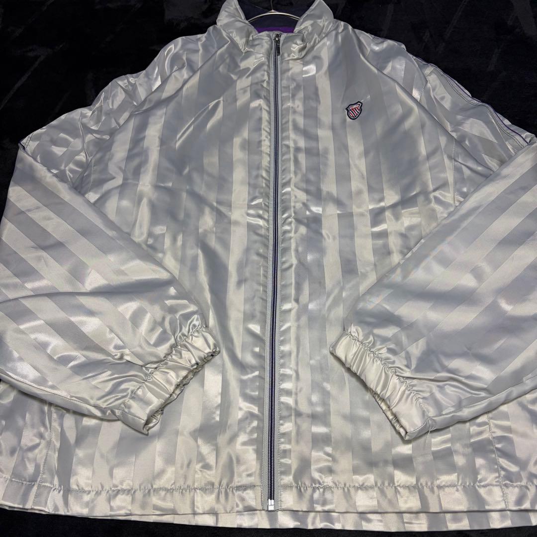 状態◎美品【K-SWISS】ナイロンジャケット上下セットアップ 刺繍ロゴ