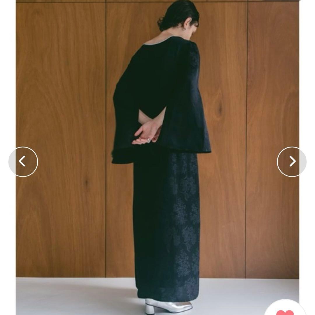 sahara サハラ　Curve Piping Flower Dress