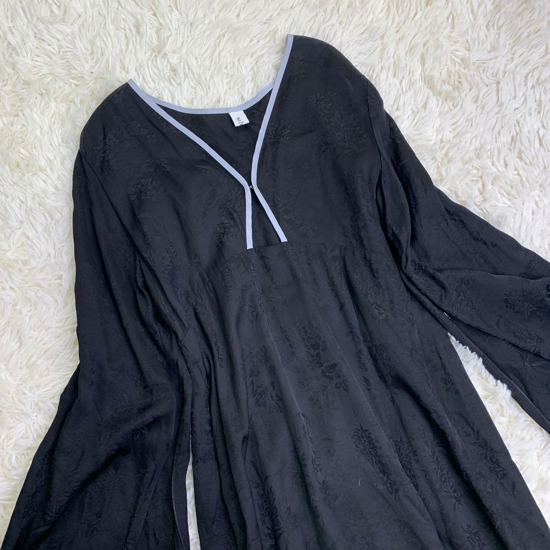 sahara サハラ　Curve Piping Flower Dress