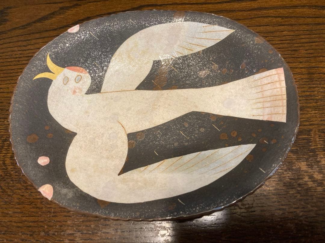 鹿児島睦さん貴重なハンドメイド作品　人気の鳥の絵付け
