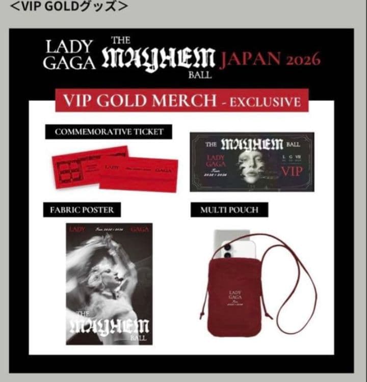 ★Lady Gaga The MAYHEM Ball VIP GOLD 一式