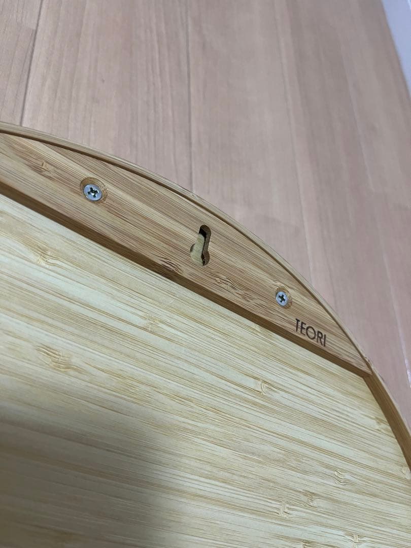 teori Mサイズ　円形鏡 ホワイト　白　直径約40cm