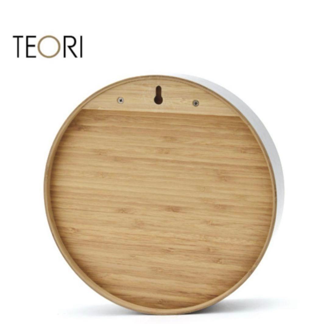 teori Mサイズ　円形鏡 ホワイト　白　直径約40cm