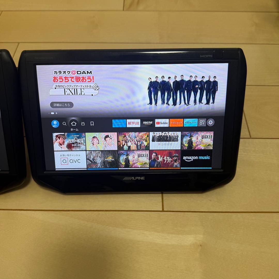 ALPINE 9型WSVGAヘッドレスト取付けリアビジョン2台パック SSA9T