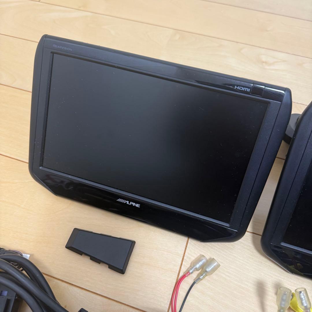 ALPINE 9型WSVGAヘッドレスト取付けリアビジョン2台パック SSA9T