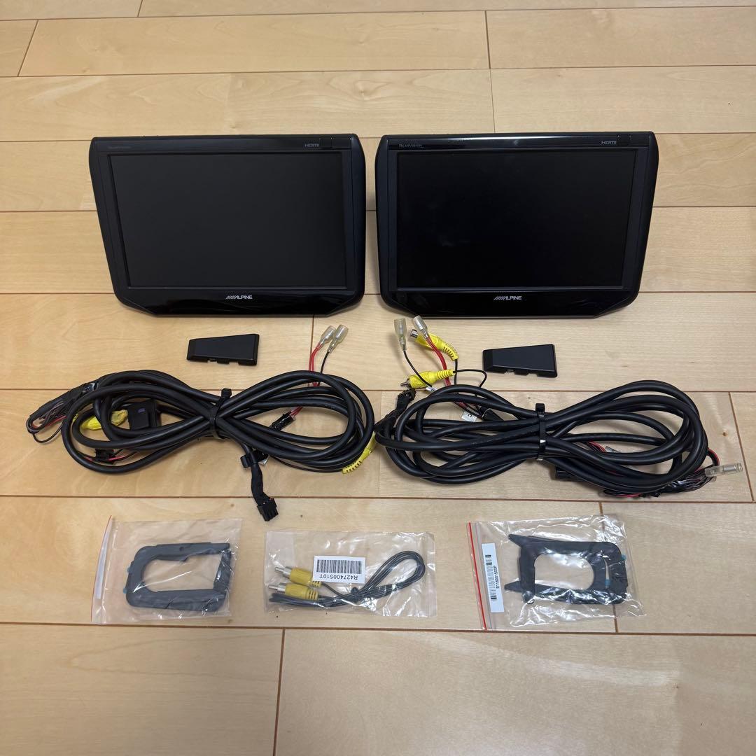 ALPINE 9型WSVGAヘッドレスト取付けリアビジョン2台パック SSA9T
