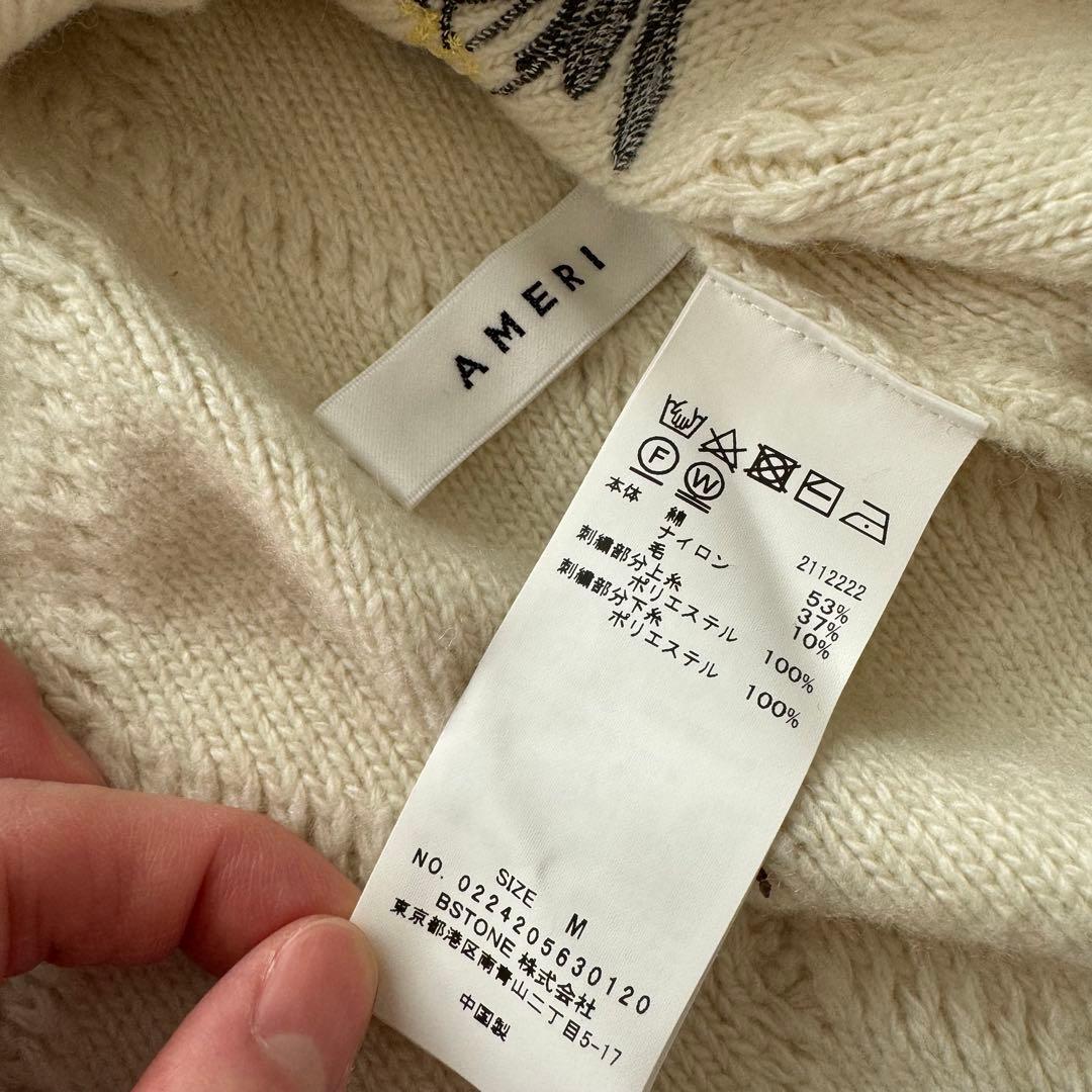 AMERI✨️FLOWER EMBROIDERY DRESS　サイズM　ホワイト