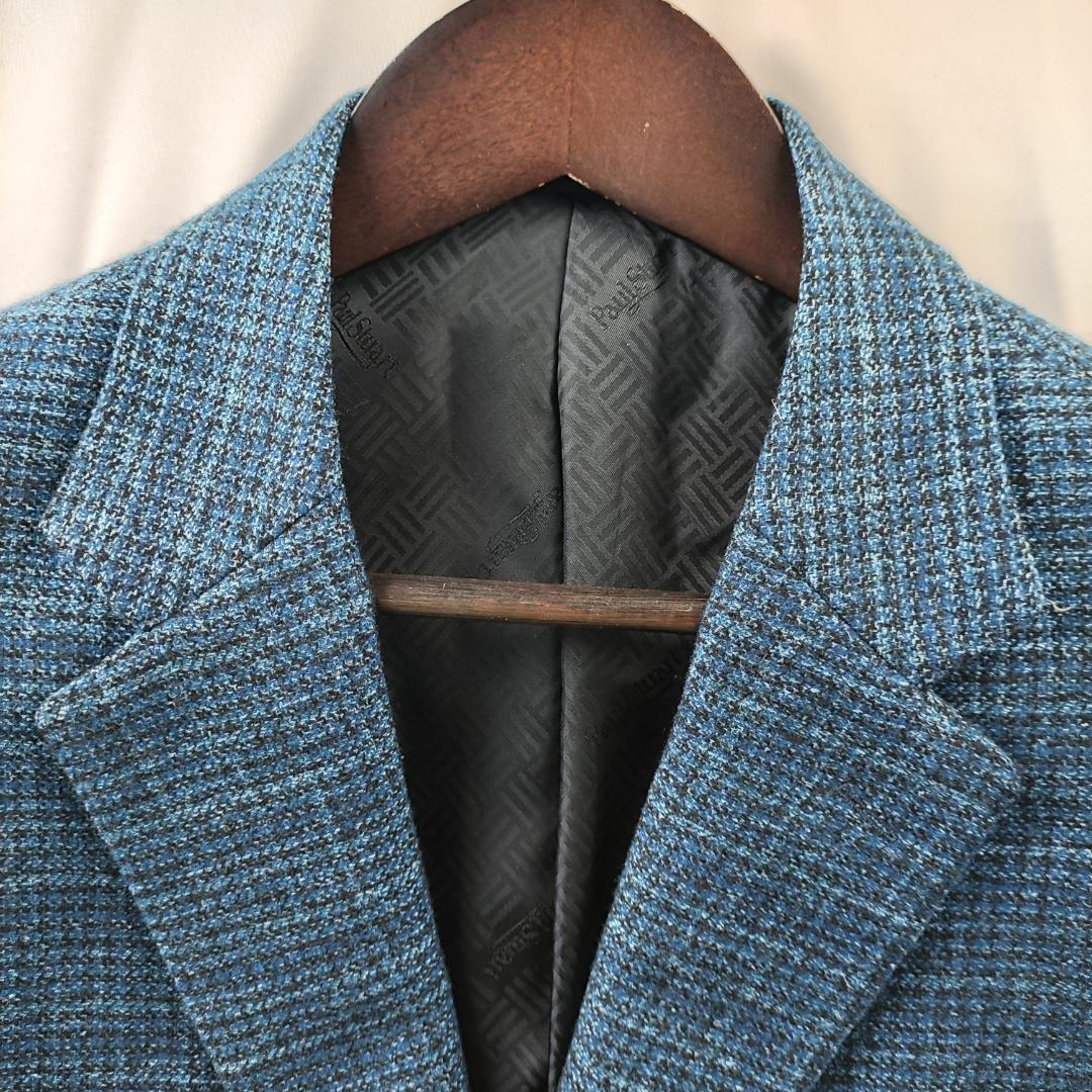 ポールスチュアート　テーラードジャケット　セルッティ　カシミヤ　シルク　青　M