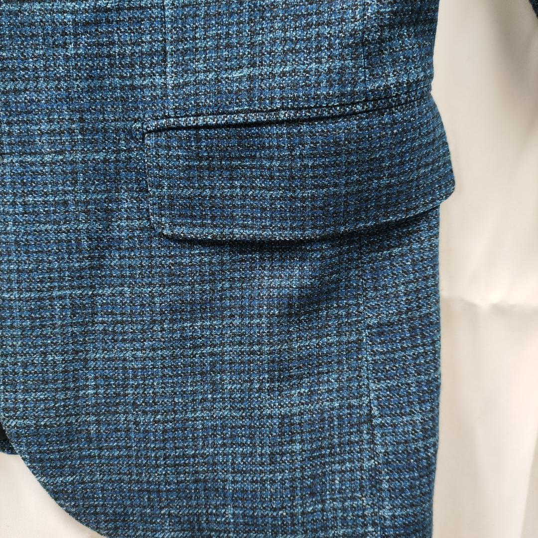 ポールスチュアート　テーラードジャケット　セルッティ　カシミヤ　シルク　青　M