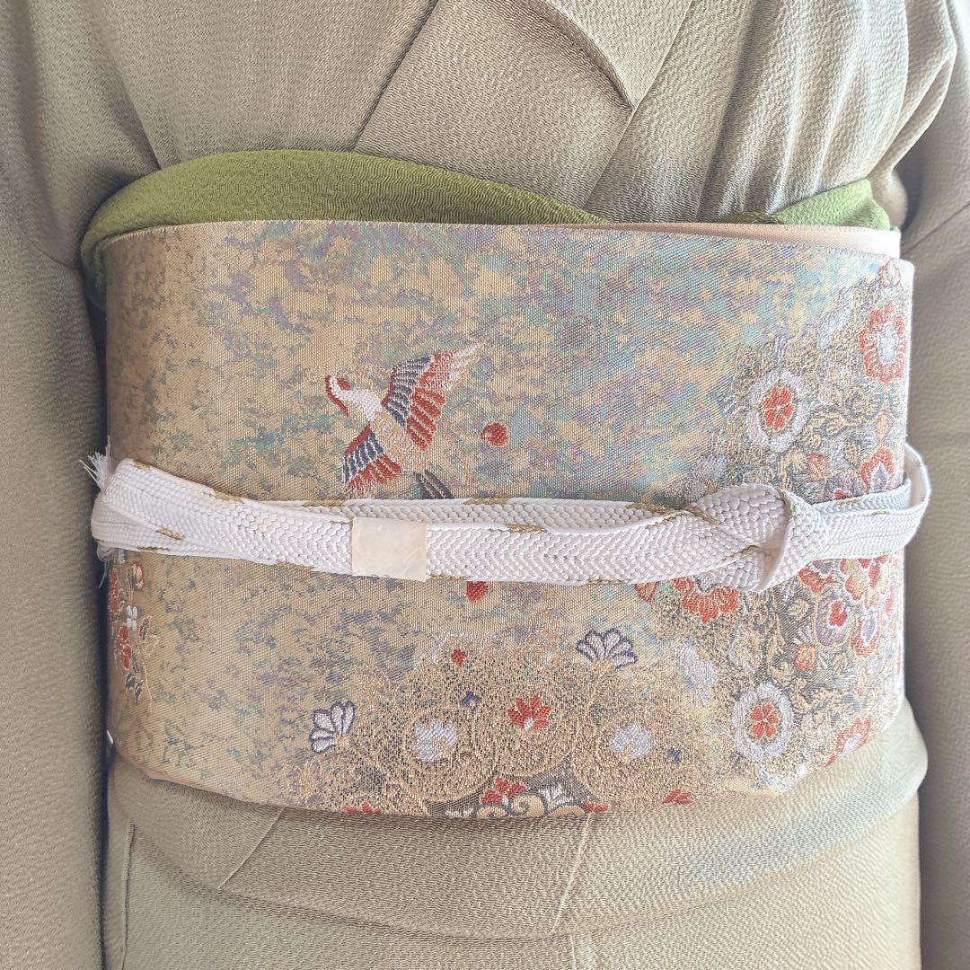 色無地　フルセット　着物　正絹　卒業式　入学式　一つ紋　落款　J10