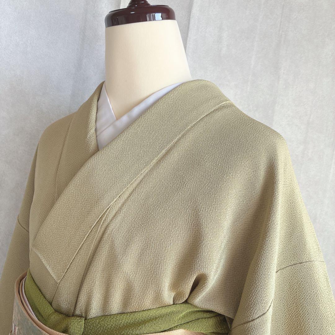 色無地　フルセット　着物　正絹　卒業式　入学式　一つ紋　落款　J10