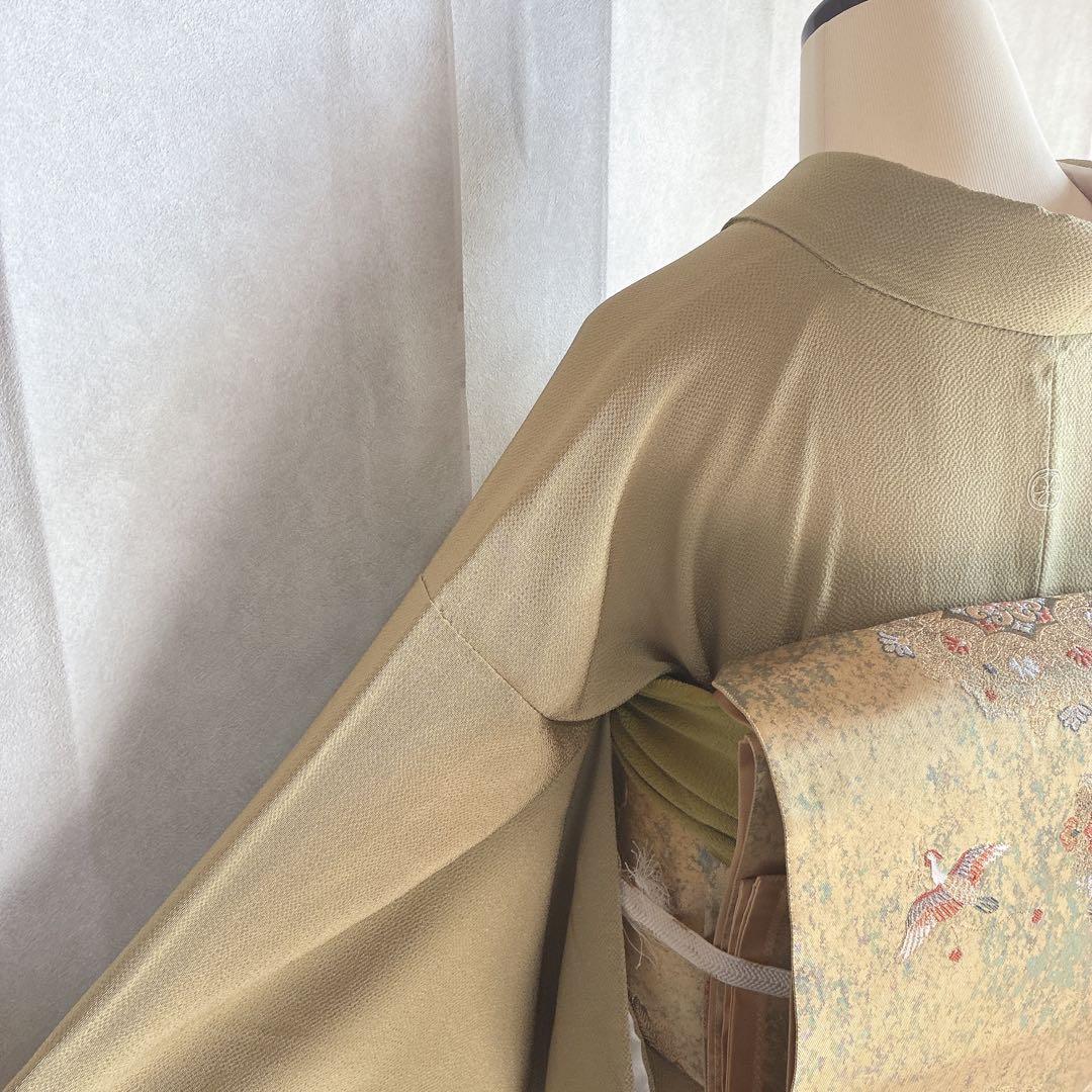 色無地　フルセット　着物　正絹　卒業式　入学式　一つ紋　落款　J10