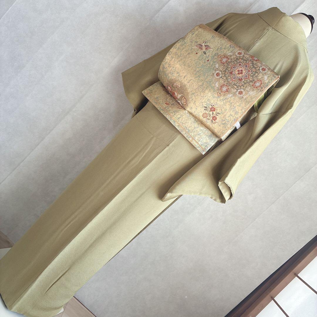 色無地　フルセット　着物　正絹　卒業式　入学式　一つ紋　落款　J10