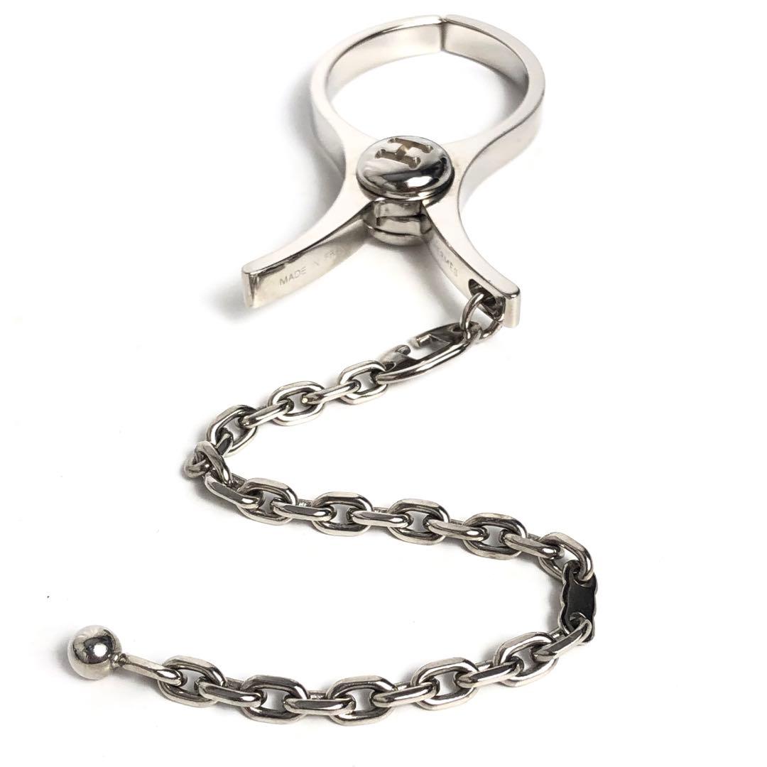 HERMES エルメス グローブホルダー シルバーカラー チャーム