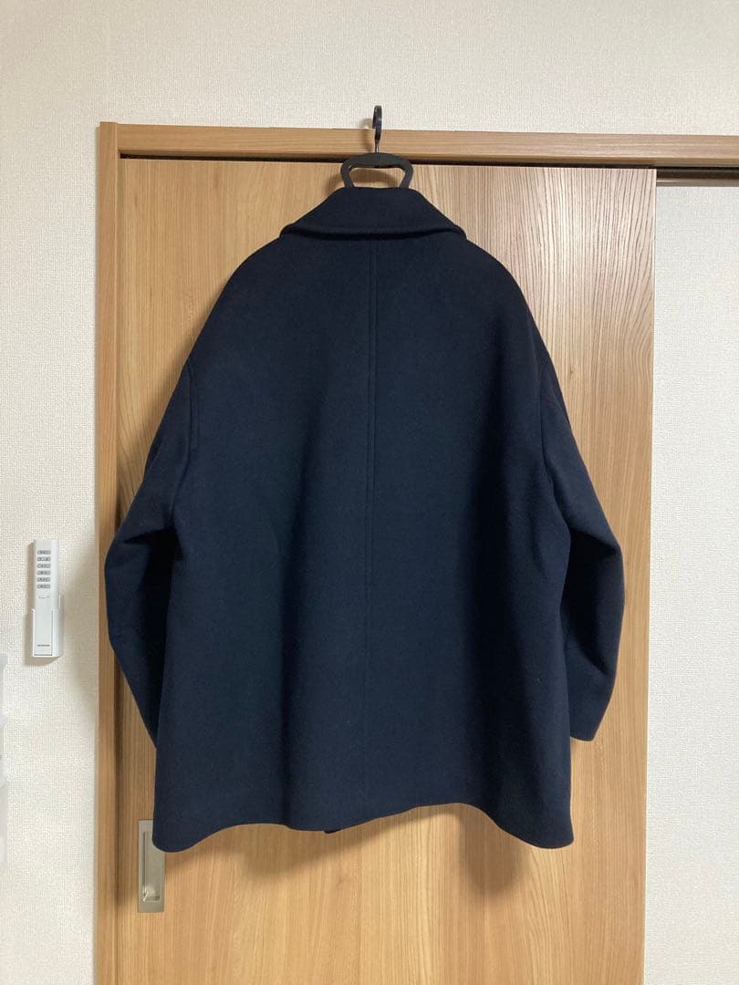 グラフペーパー Light Melton Shawl Collar Coat