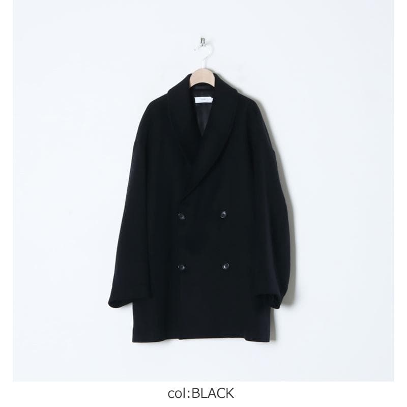 グラフペーパー Light Melton Shawl Collar Coat