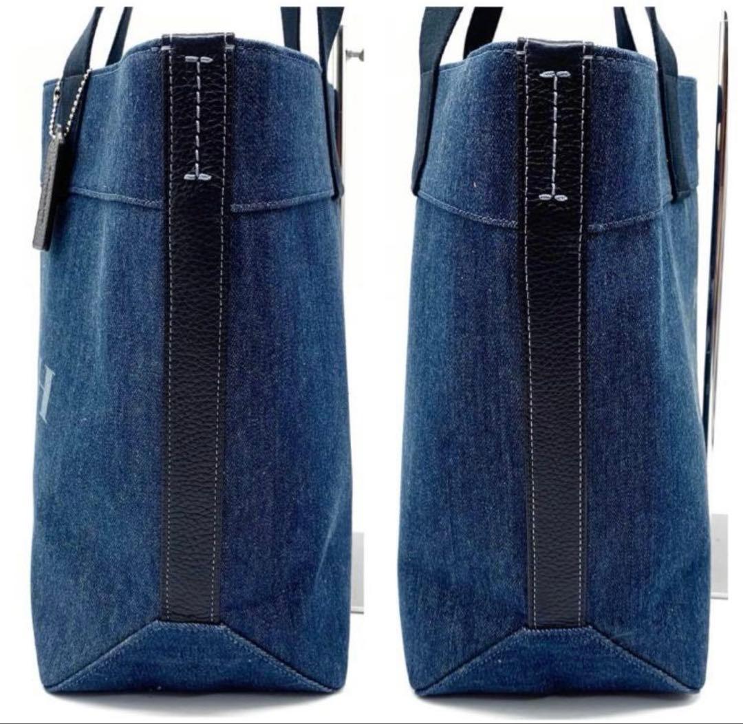 未使用級✨COACH トートバッグ キャンバス デニム ブルー 大容量
