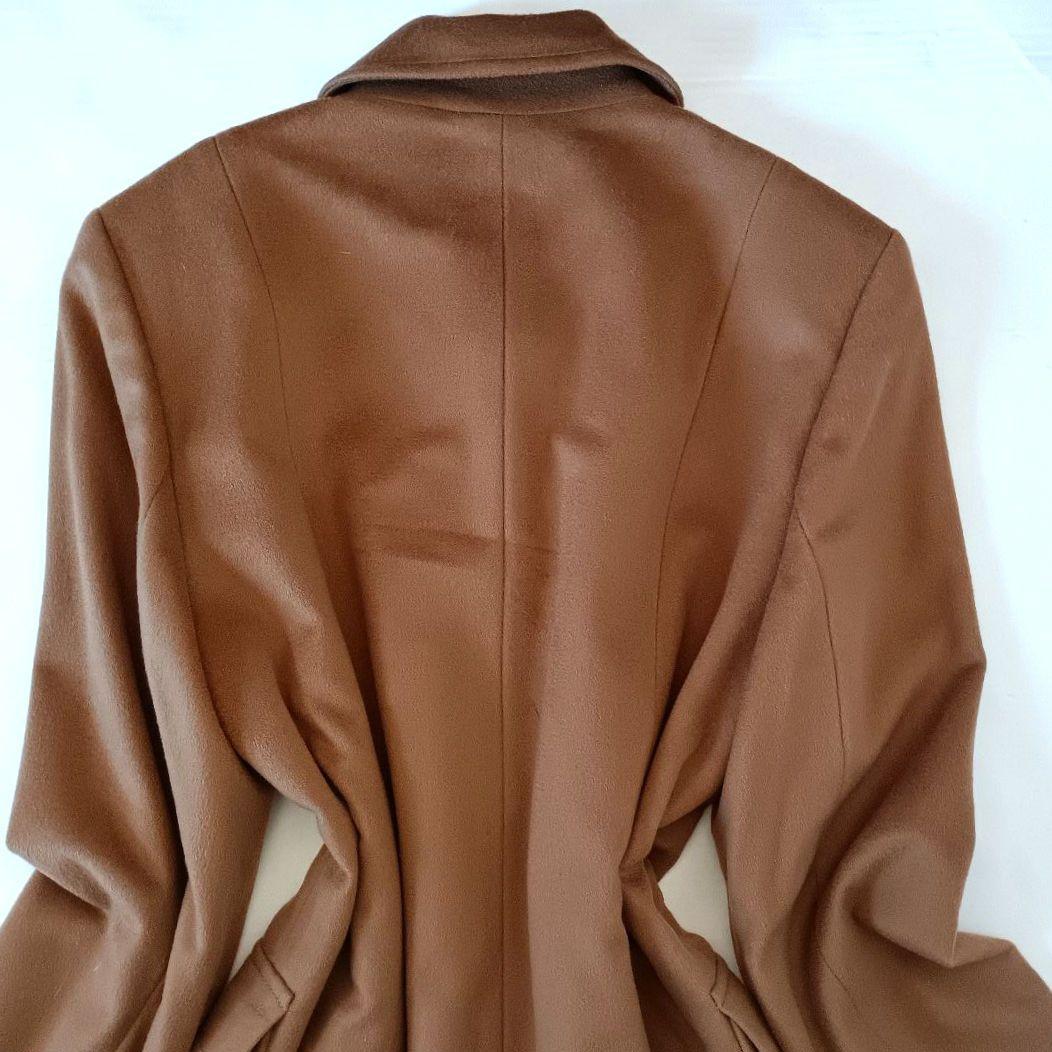 希少！超マキシ丈125cm　カシミア100%　キャメルベージュ　ウロコカシミア