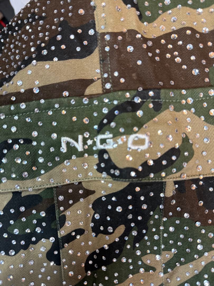 N.G.O 2WAY ミリタリーラインストーンパンツ