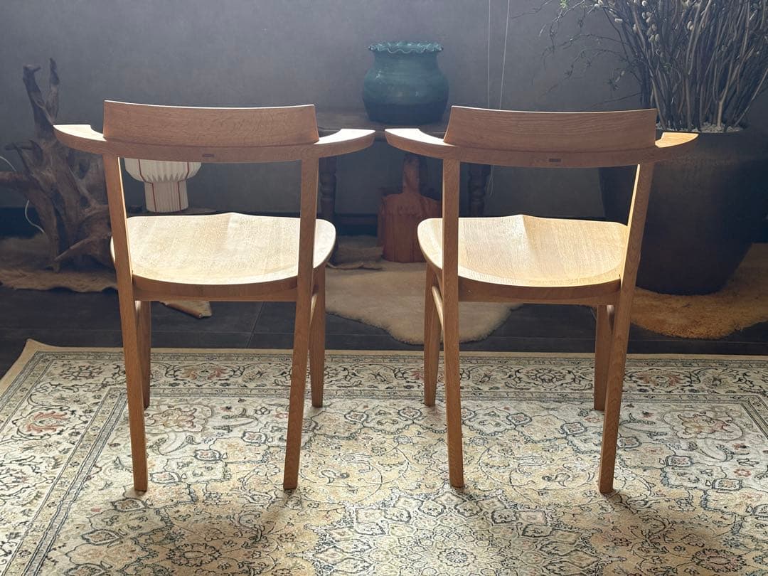 柏木工　ダイニングチェア　4脚セット　北欧　モダン　アームチェア nY