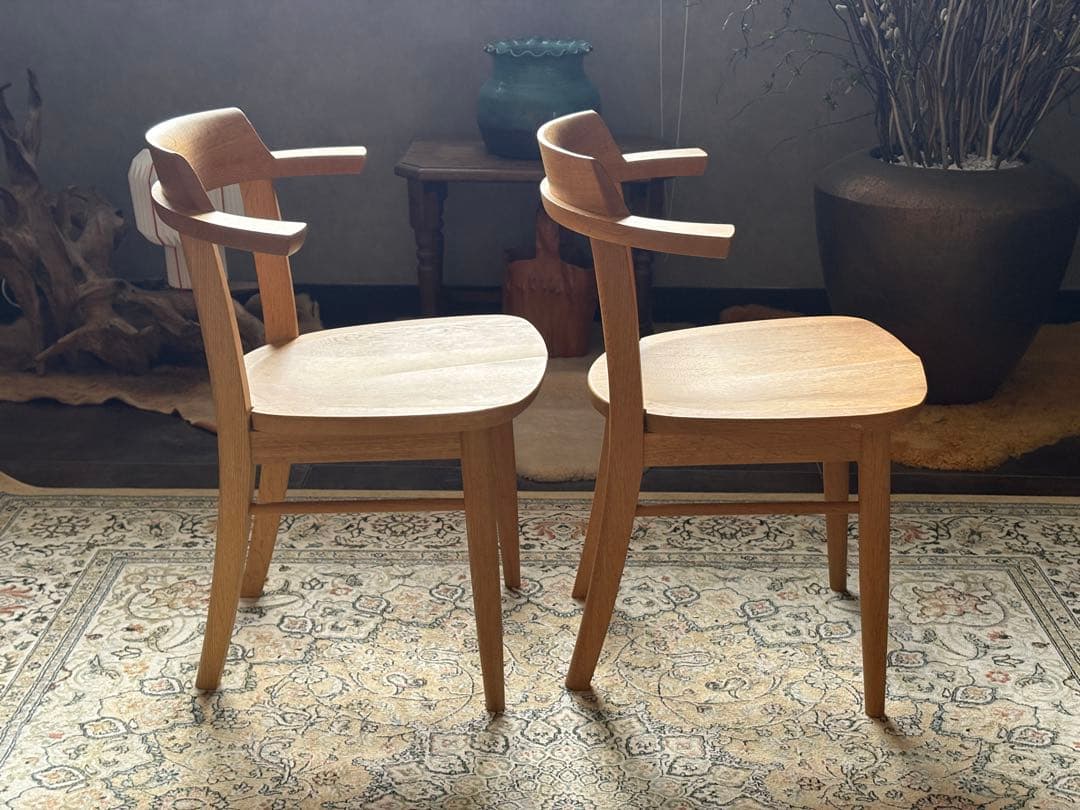 柏木工　ダイニングチェア　4脚セット　北欧　モダン　アームチェア nY