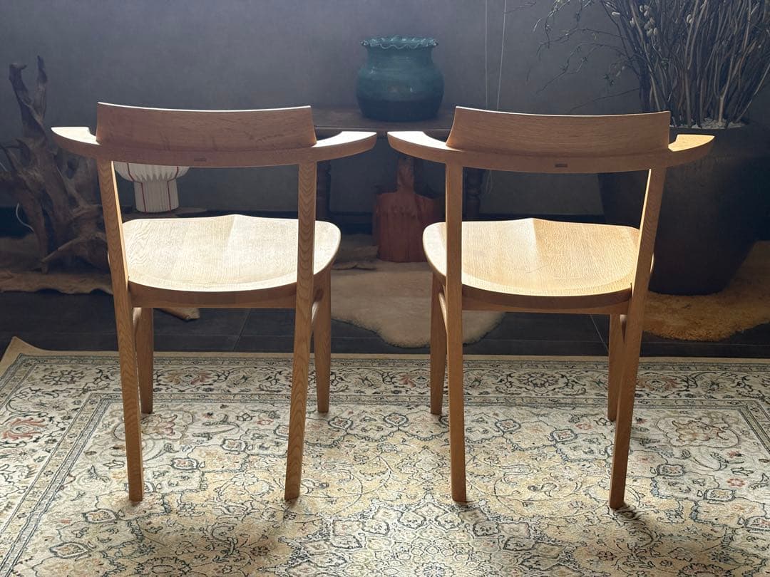 柏木工　ダイニングチェア　4脚セット　北欧　モダン　アームチェア nY