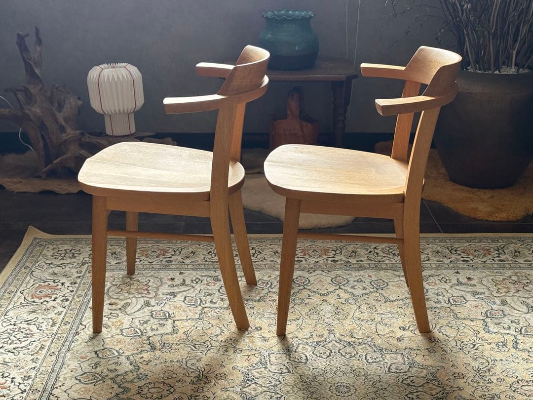 柏木工　ダイニングチェア　4脚セット　北欧　モダン　アームチェア nY