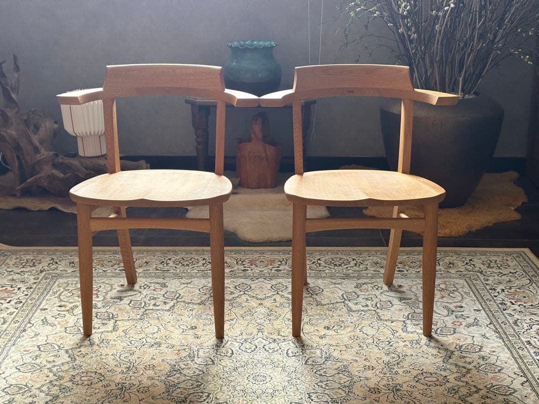 柏木工　ダイニングチェア　4脚セット　北欧　モダン　アームチェア nY