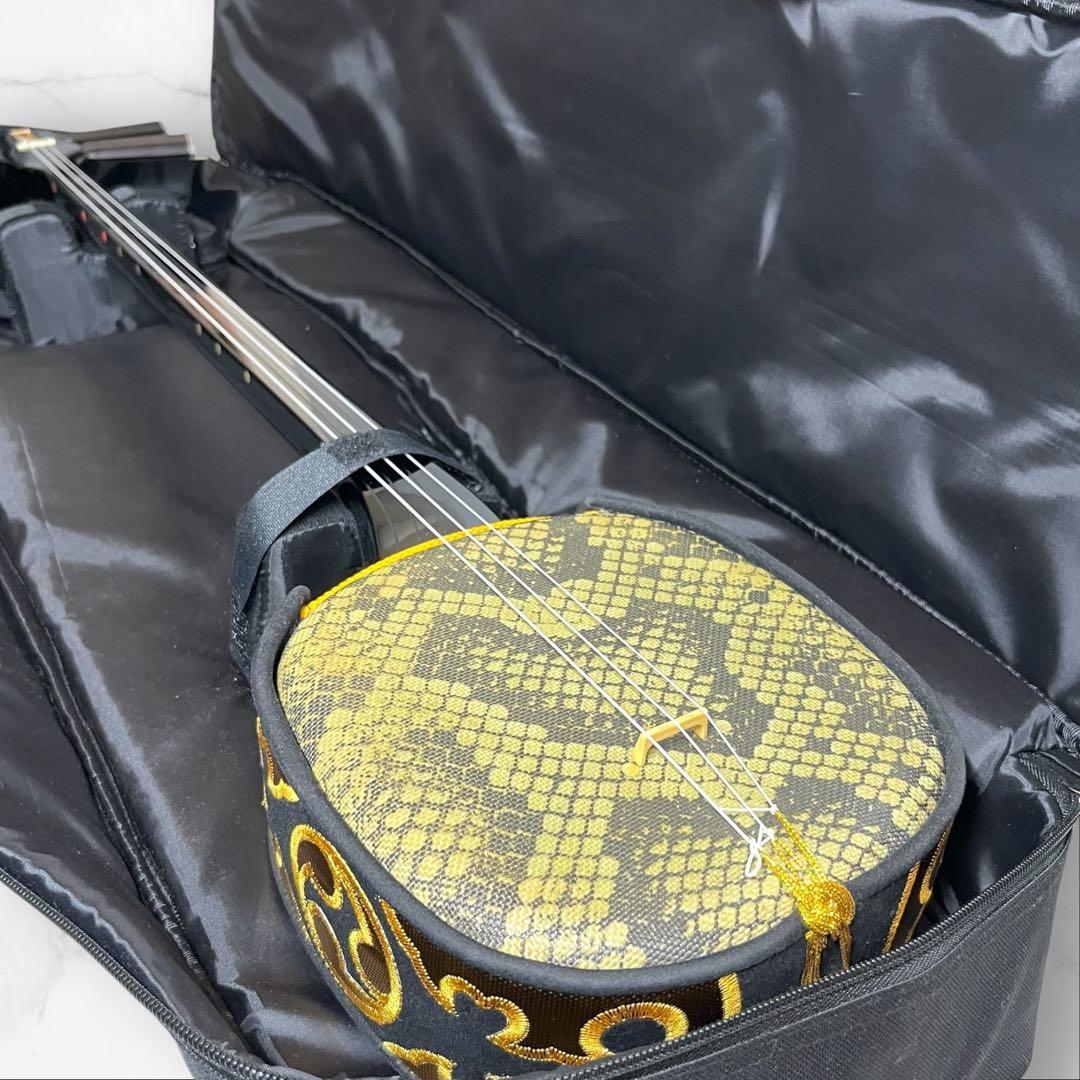 沖縄三線 ソフトケース 人口皮 入門 三線 沖縄 初心者 未使用弦付属