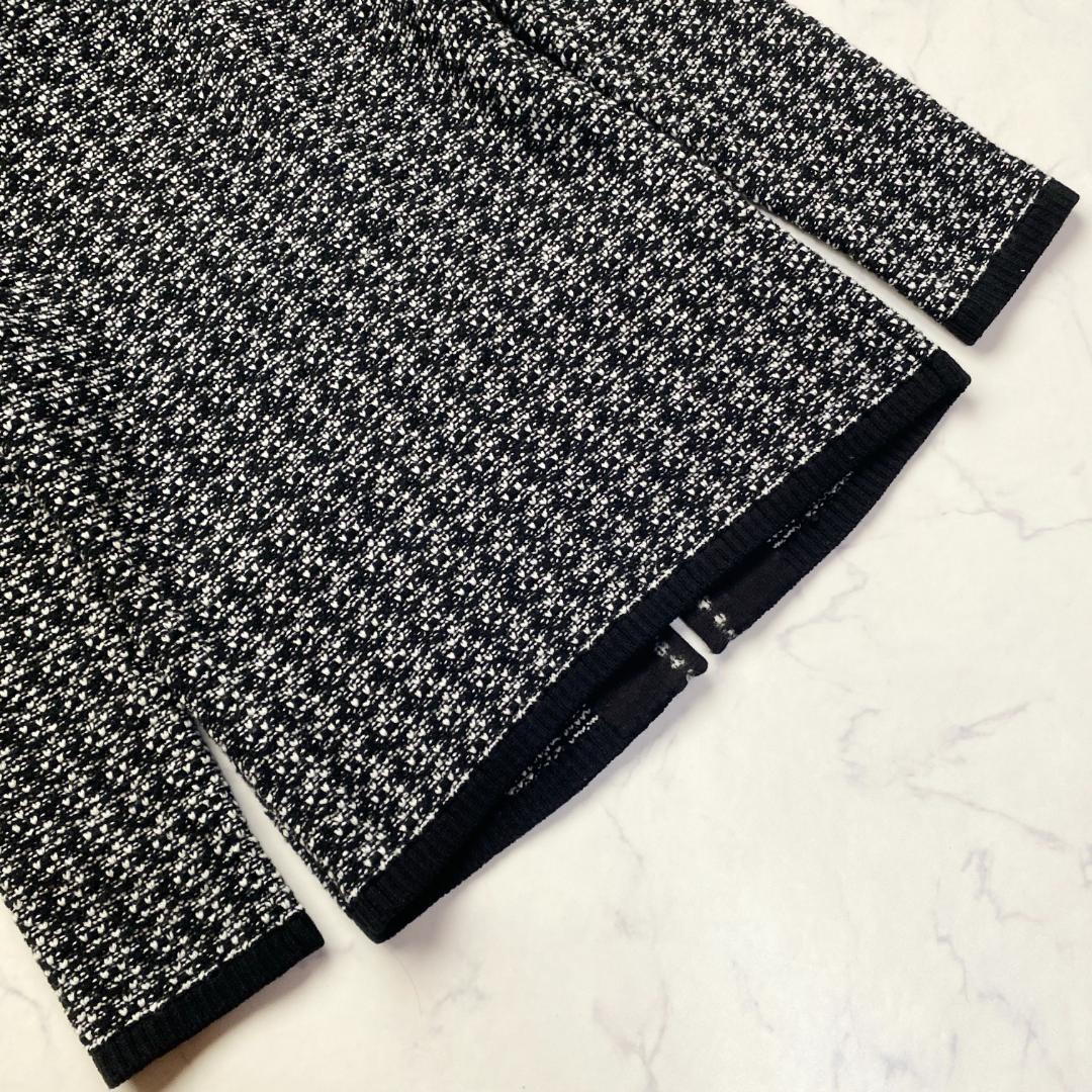 theory luxe 23AW ニットジャケット ツイード 白 黒38