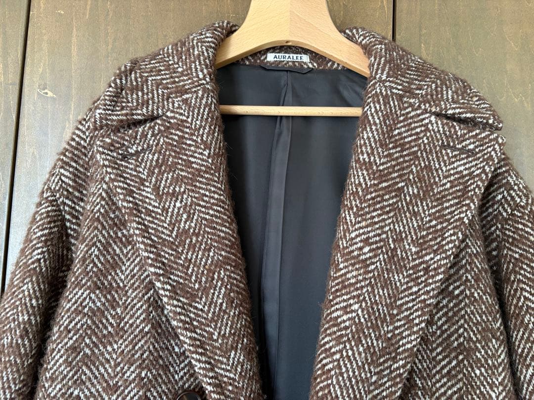 AURALEE ツイードロングコート