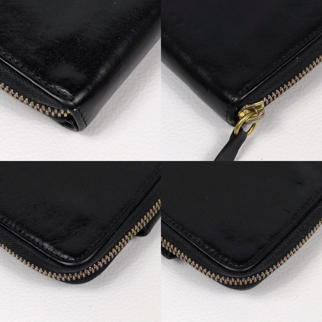 イルビゾンテ ラウンドジップ ファスナー 財布 ブラック シボ ゴールド