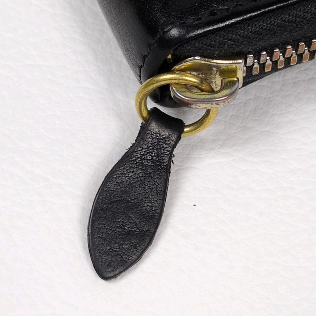 イルビゾンテ ラウンドジップ ファスナー 財布 ブラック シボ ゴールド