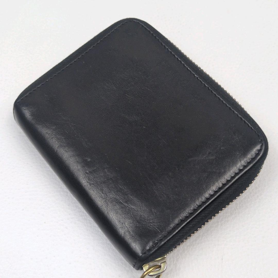 イルビゾンテ ラウンドジップ ファスナー 財布 ブラック シボ ゴールド
